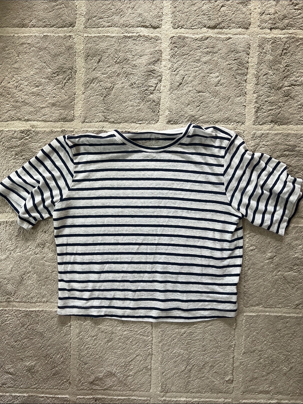 Universal Thread Navy and White Striped Tee
